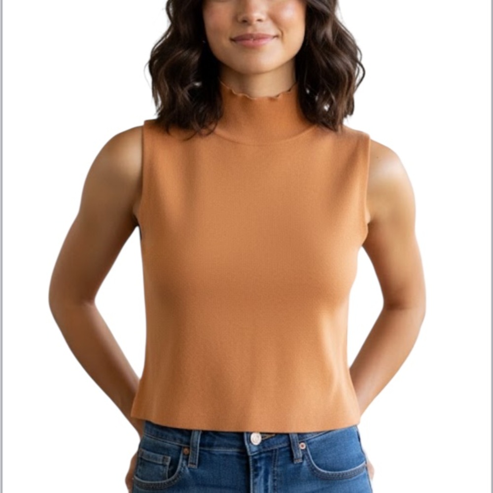 House of Harlow 1960 mock neck turtleneck crop top size large